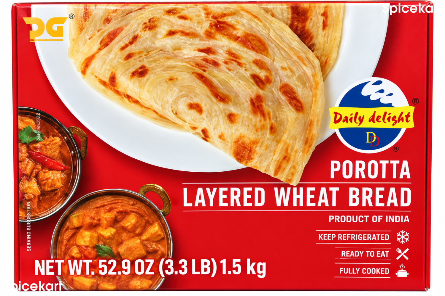 Daily Delight Porotta Layered Wheat Bread