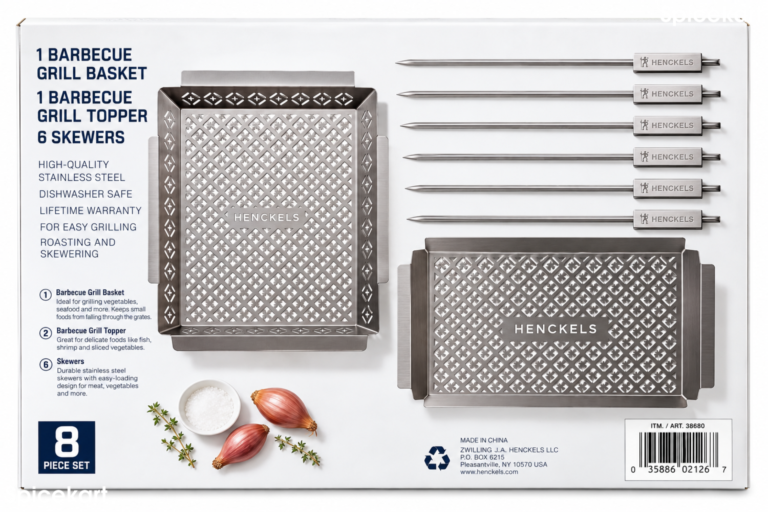 Henckels 8-Piece BBQ Trays And Skewer Set