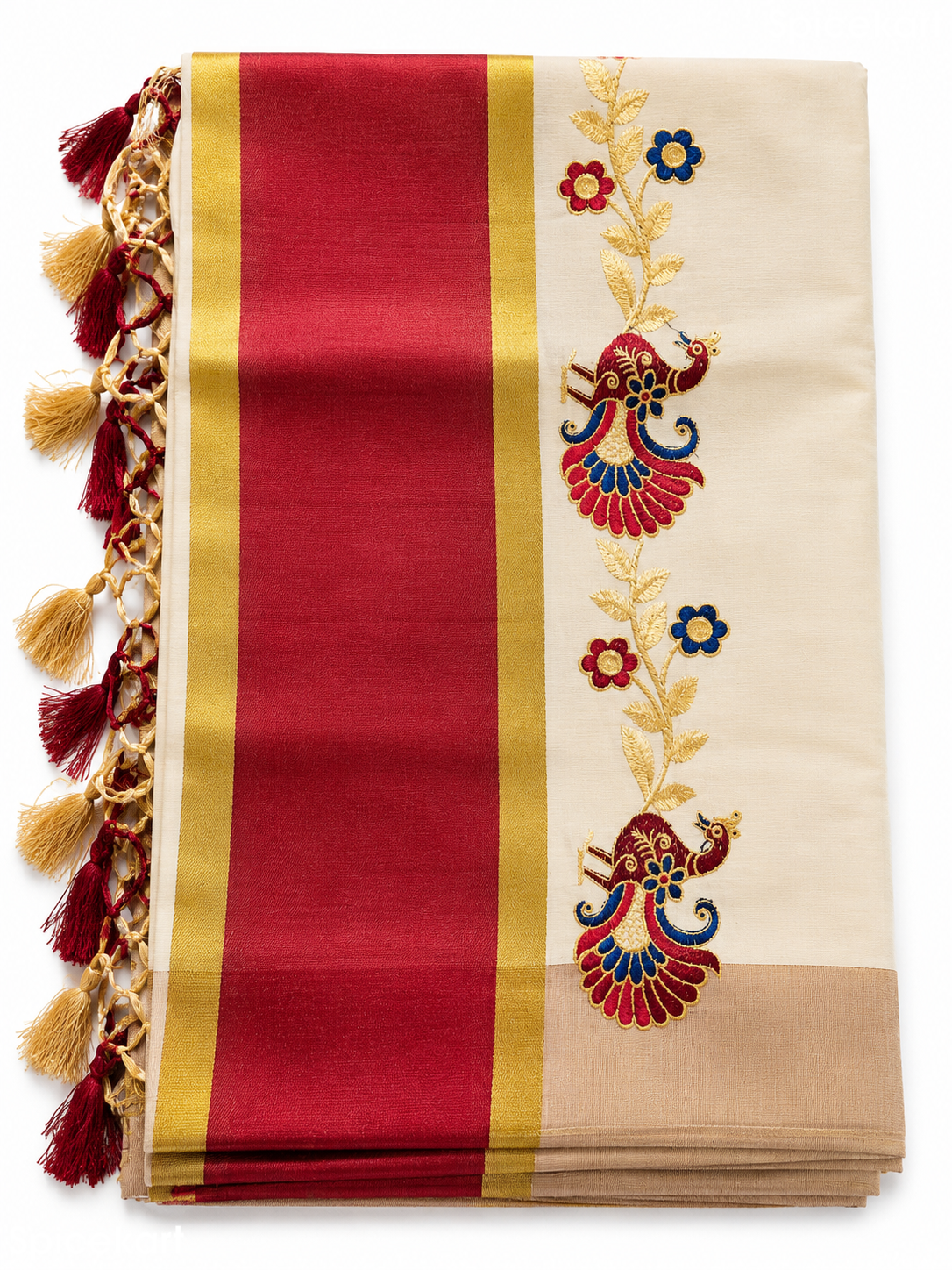 Red Kasavu Saree