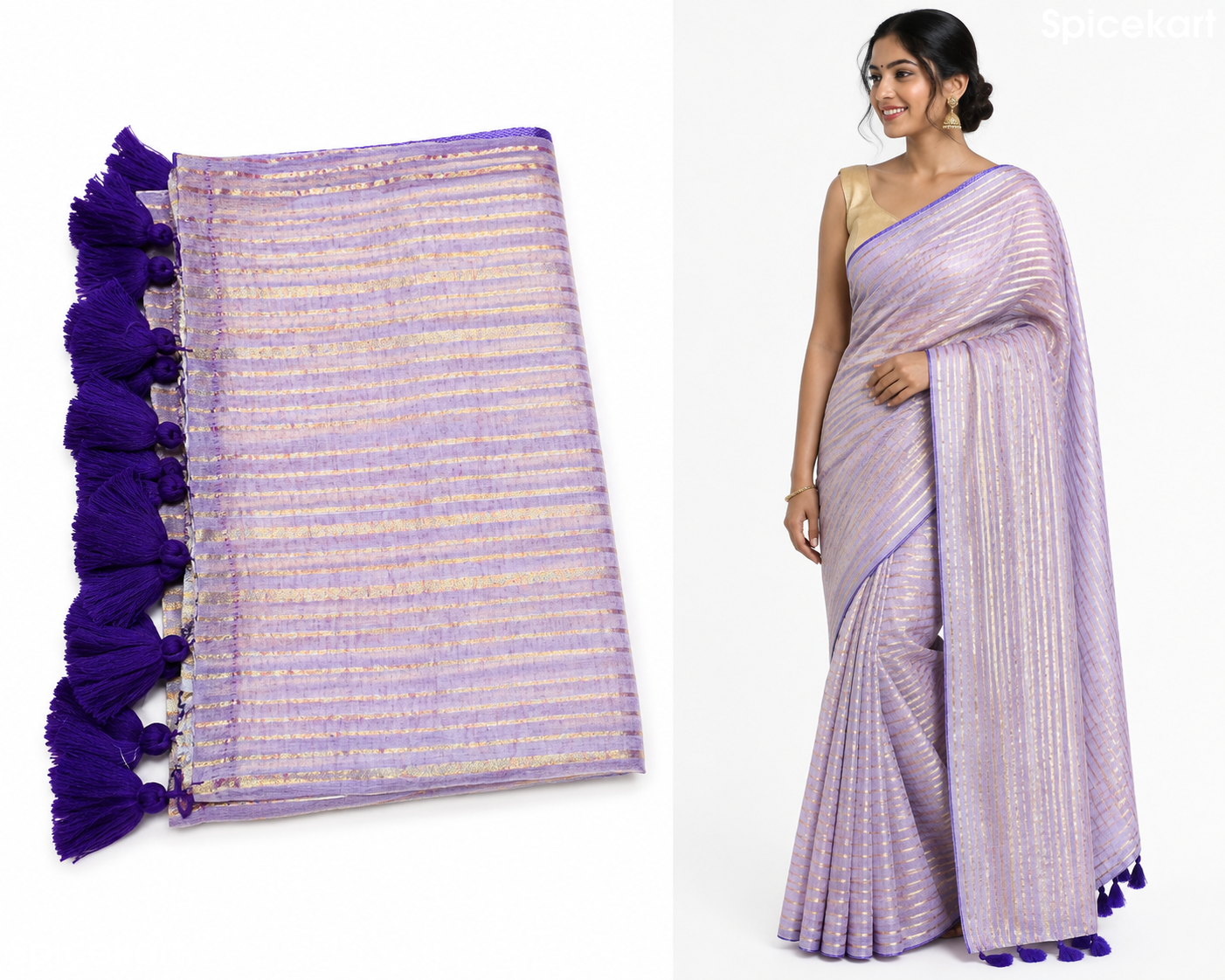 Lavendar Saree