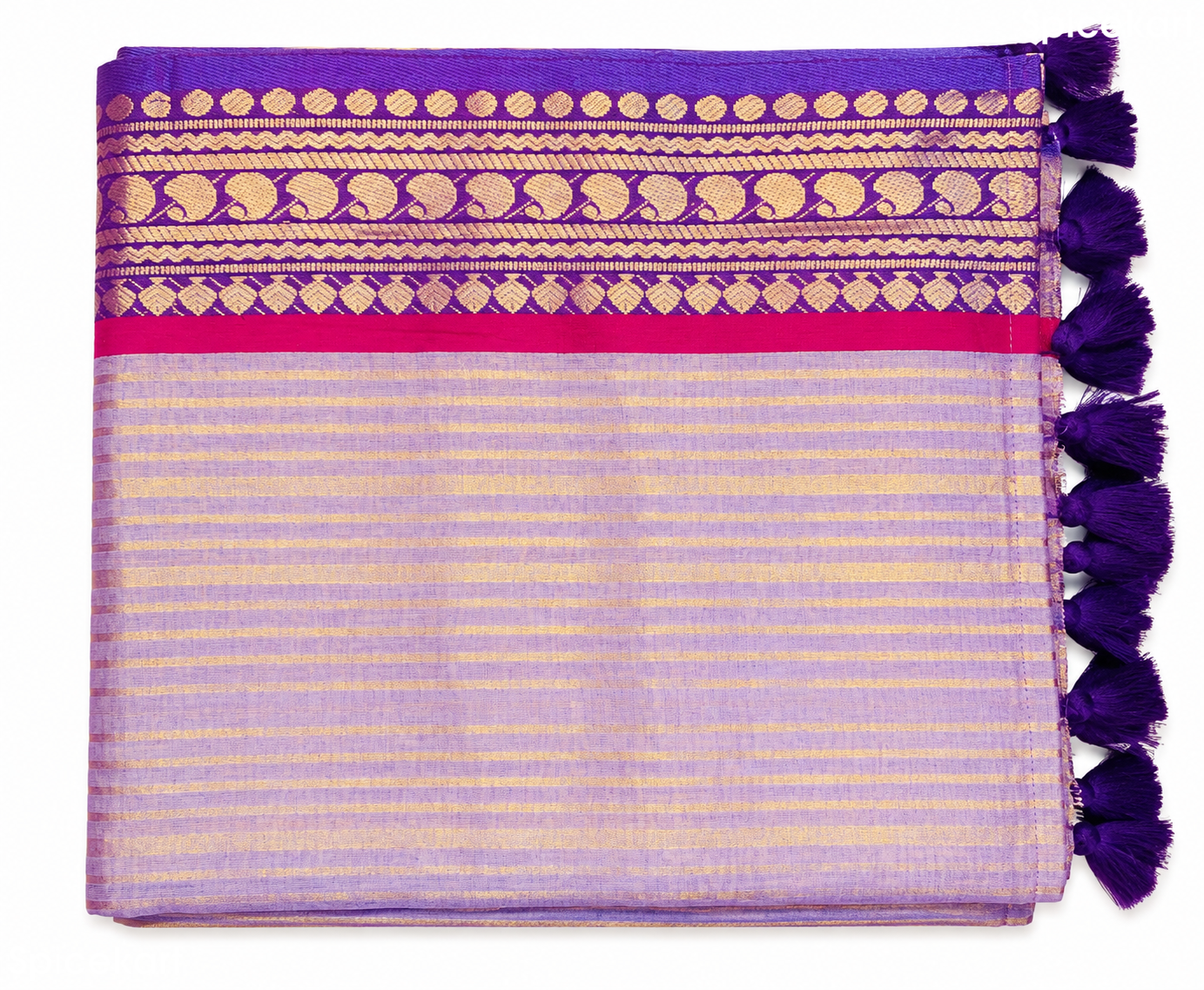 Lavendar Purple Red Saree