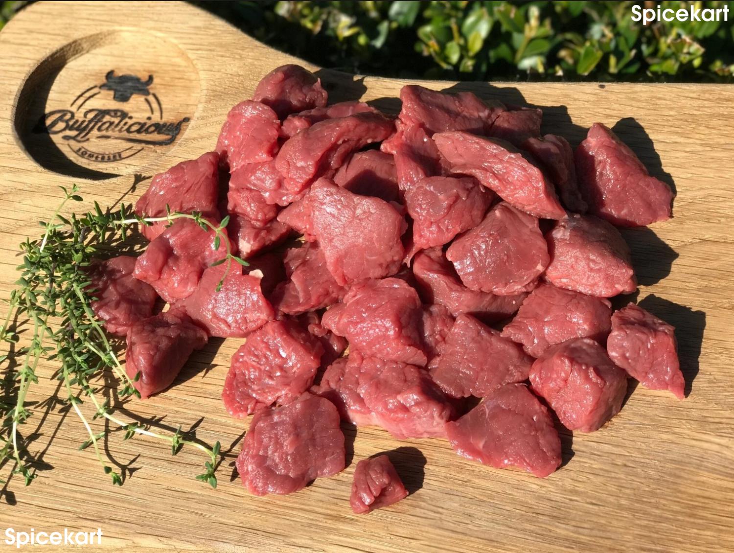 Halal Buffalo Meat Cut in Small Pieces
