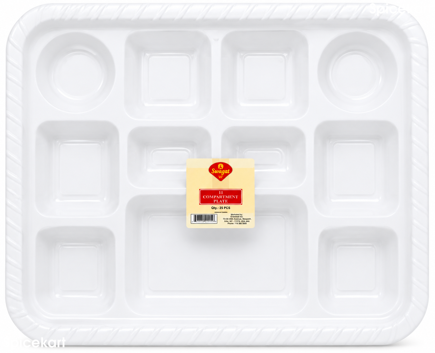 Swagat 11 Compartment Plates 25 PCs