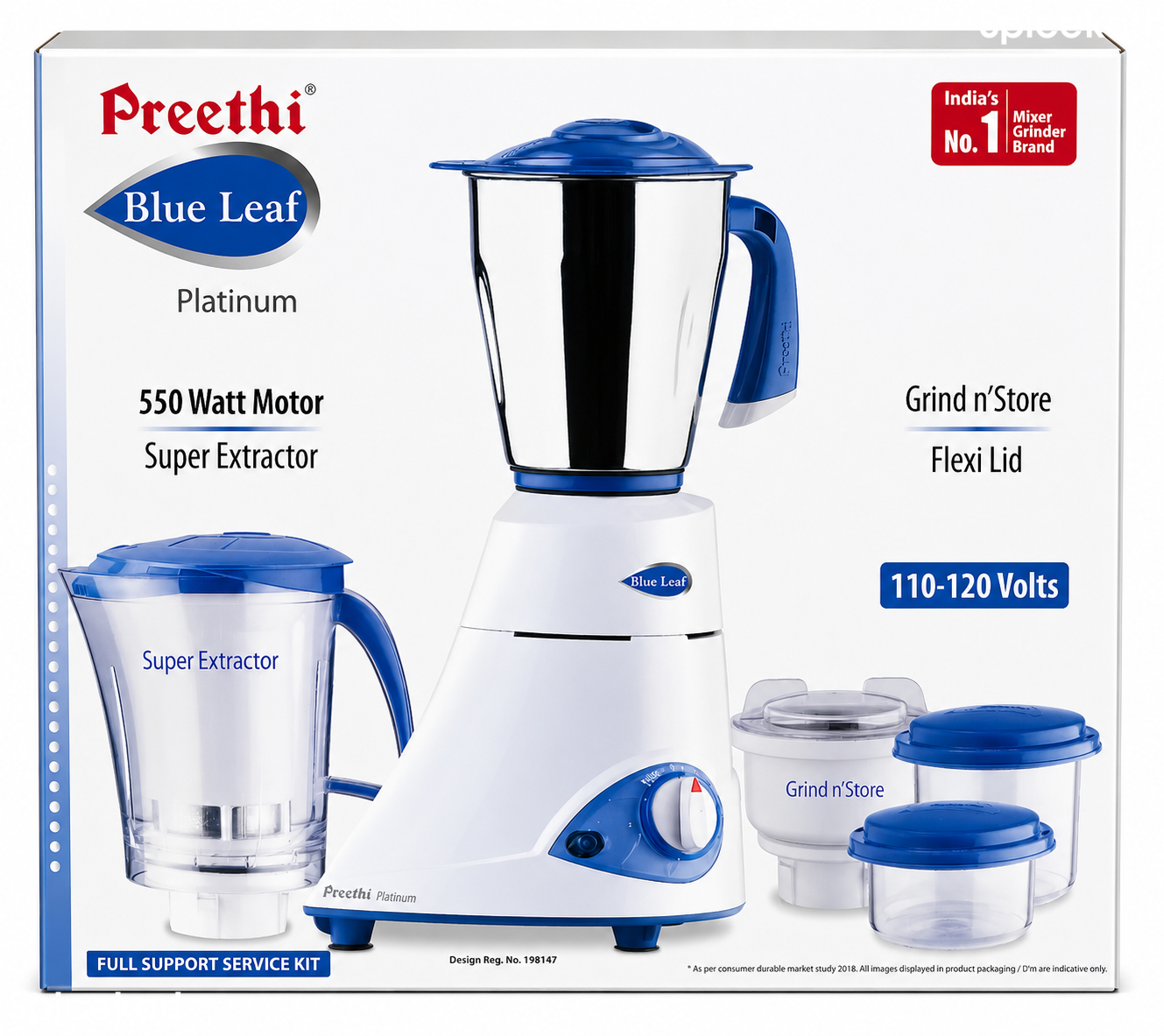 Preethi Blue Leaf Platinum Mixer Grinder