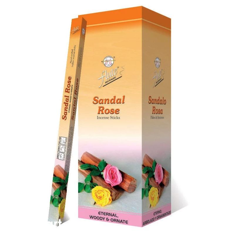Flute Sandal Rose Incense Sticks 20 PCs - Single